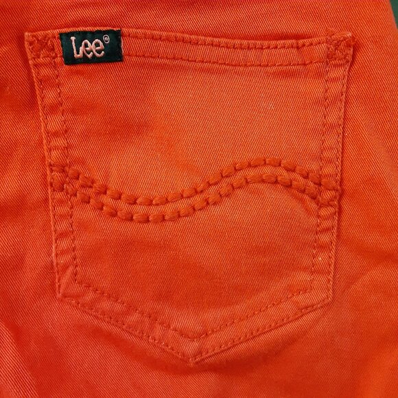 Lee Bermuda Jean Girls Shorts Size 12, Red, Pockets, Button /Zip Closure - Picture 8 of 11